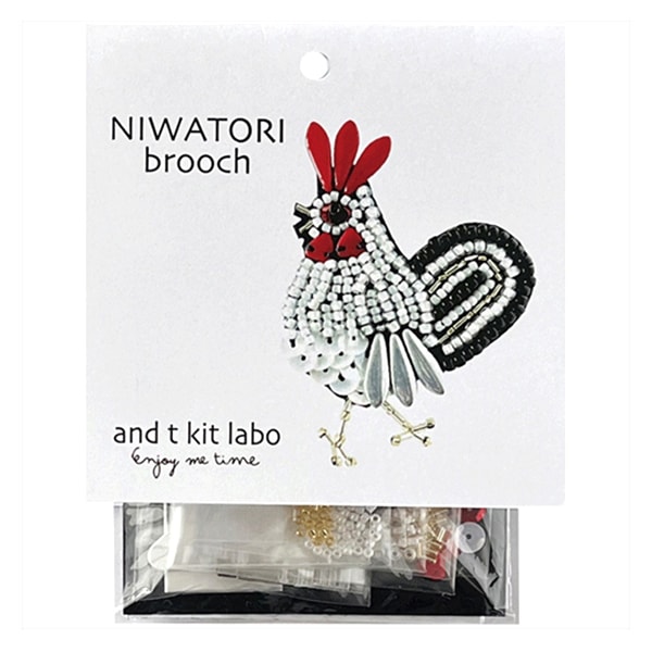 ビーズセール】 ビーズキット 『TORI brooch ニワトリ atkl-BD-5
