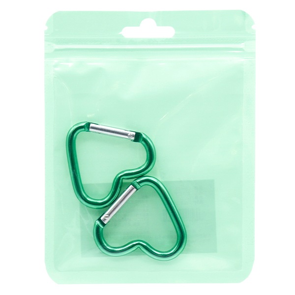 手芸金具 『カラビナ ハート 2個入り グリーン OSH-02』 KIYOHARA 清原