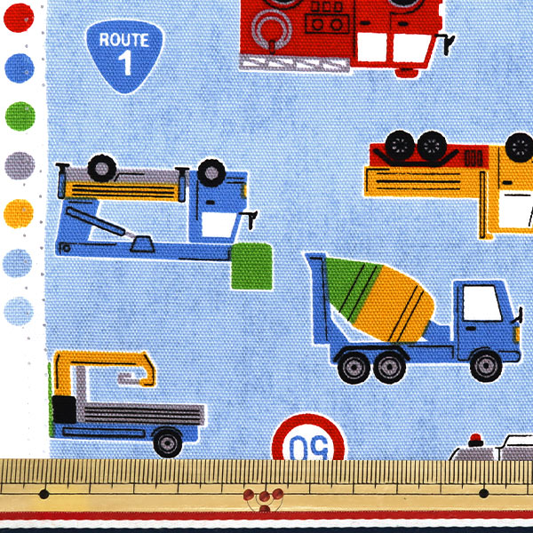 ハンドメイド★オーダー専用　2025お気に入りシリーズはたらく車たちライトブルー ハンドメイド☆オーダー専用 2025お気に入りシリーズはたらく車