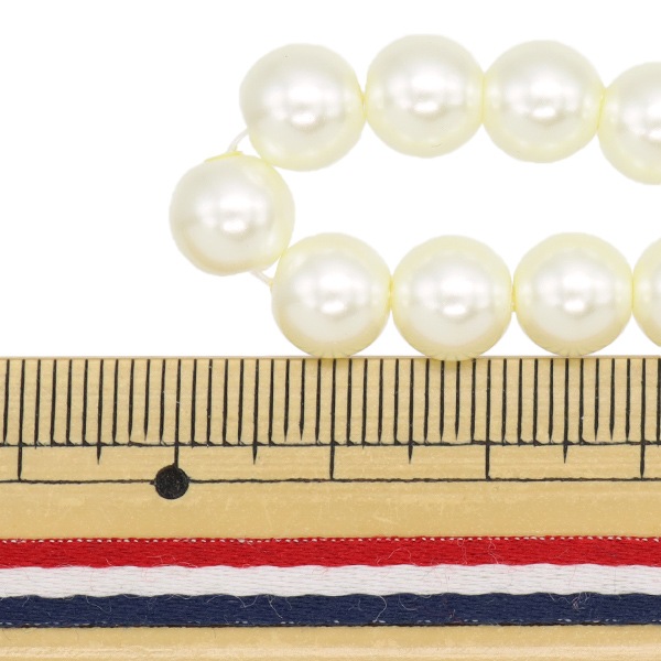 ビーズ 『ガラスパールビーズ 8mm ホワイト JIN24-P-13』 ビーズ