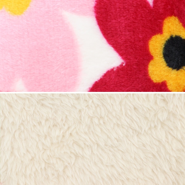 防寒具 『裏ボアブランケット 花柄 ピンク SN18W-22』 既製品