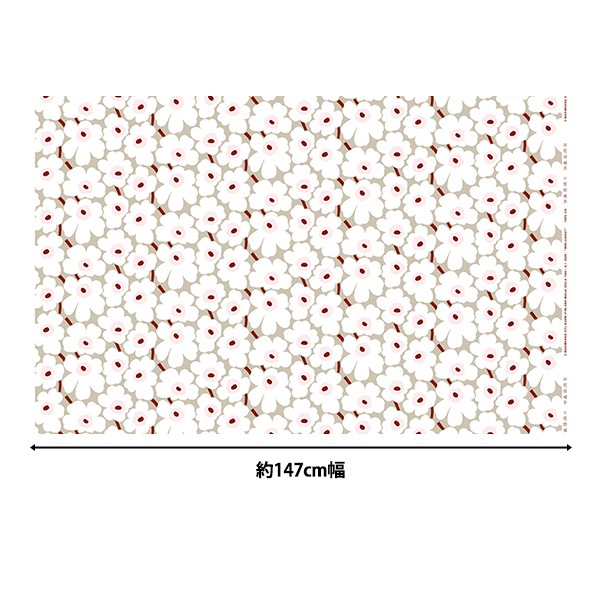 【新品　未使用品】marimekko  116〜122 綿100% かわいい 日本限定】Mini Unikko コットンファブリック | コットン