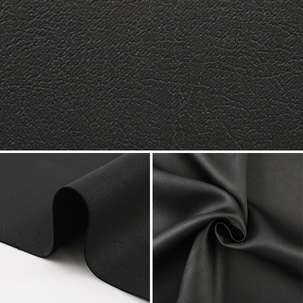 数量5から】 生地 『レザー調ポリエステル生地 オルフェス 08 ブラック