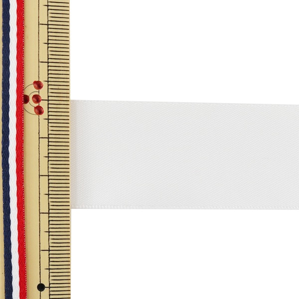 リボン 『両面サテンリボン オフホワイト 28mm×3m』 ソーイング,リボン