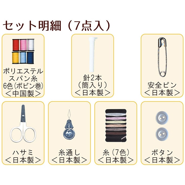 ソーイングセット 裁縫セット 『ソーイングキット ドット柄 ネイビー