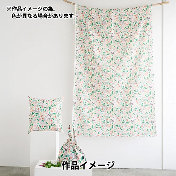 数量5から】 生地 『365CAT.ART シーチング 猫たちのいる庭 EKX-1710