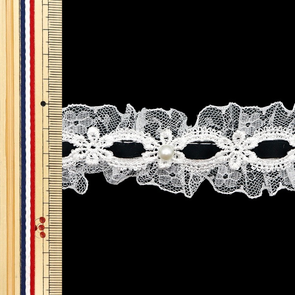 数量5から】 レースリボンテープ 『リボン装飾レース 約35mm幅