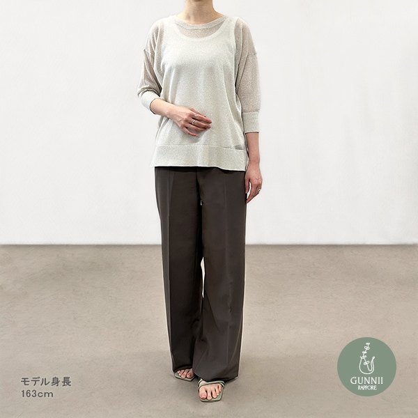 【正規品】 トップス SP00382 ラメシルバー シアーラメサマーニット 『2WAY トップス