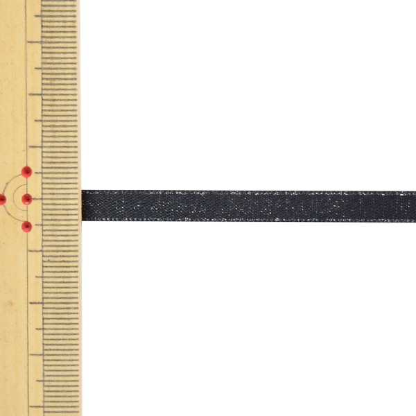 リボン 『1反売り サテンパールリボン 幅約6mm×約5m巻 030番色 黒