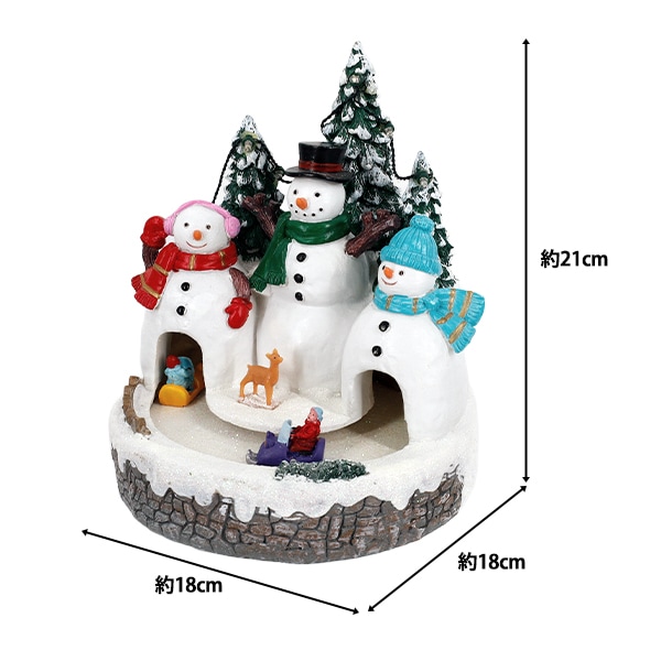 クリスマス雑貨 『クリスマスオブジェ 3雪だるま CMG25-EOM3』 生活