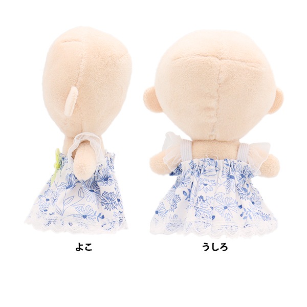 ぬいぐるみ衣装 『花柄ワンピース ホワイト×イエロー Sサイズ 25-005