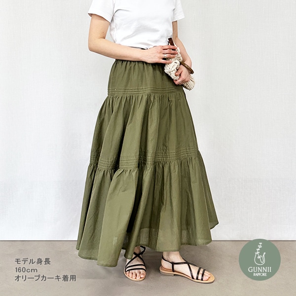 DRESSTERIOR  ピンタック麻スカート ドレステリア DRESSTERIOR 【洗える】ピンタック麻スカート