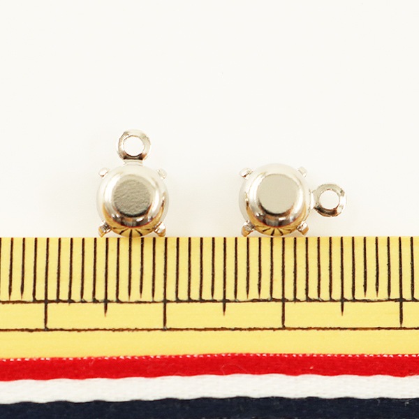 手芸金具 『石座 #1088 SS29用 カン付き シルバー 2個入り