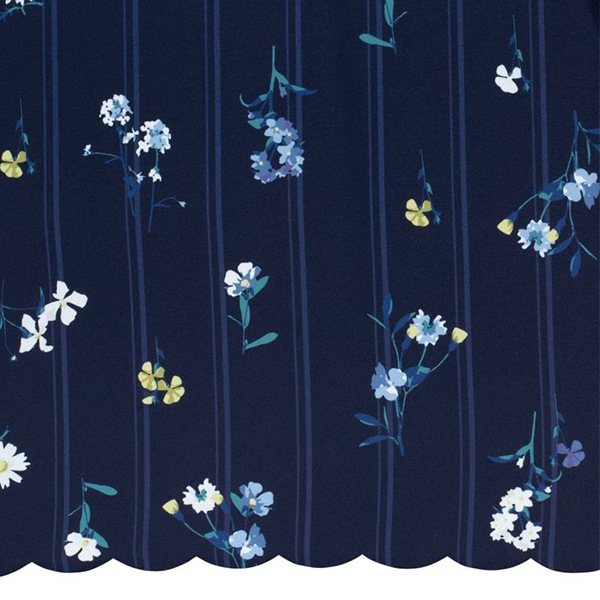 雨具 『長傘 ストライプ&フラワー 58cm ネイビー 92568-02』 wpc