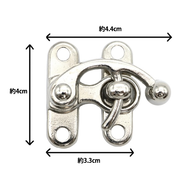 手芸金具 『ケースロック シルバー AK-56-5』 工芸,袋物| ホビー材料の
