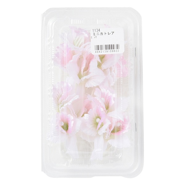 オフィス部屋飾り 造花 ピンク ホワイト 4本 造花 シルクフラワー 『ミニカトレア ピンク 4個入り 1134