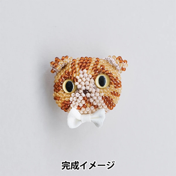 ビーズキットセール】ビーズキット 『ビーズ編みの猫ブローチ 黒猫