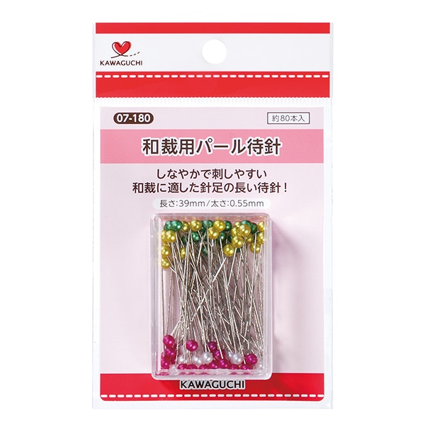 【送料無料/新品】 『ドレスピン 待ち針 パック式 KAWAGUCHI 07-150』 白 赤 25g ポスター