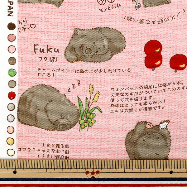 数量5から】 生地 『オックス ウォンバット ピンク AP62901-1B』 生地