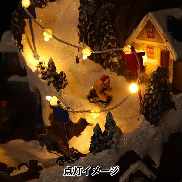 クリスマス雑貨 『クリスマスオブジェA 音楽&ライト付 CMG-24001