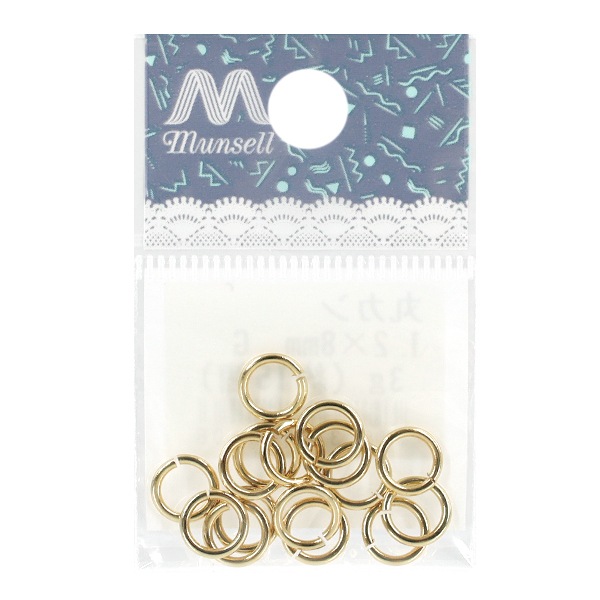 手芸金具 『丸カン 約1.2×8mm ゴールド 約3g入り』 ビーズ,ビーズ金具