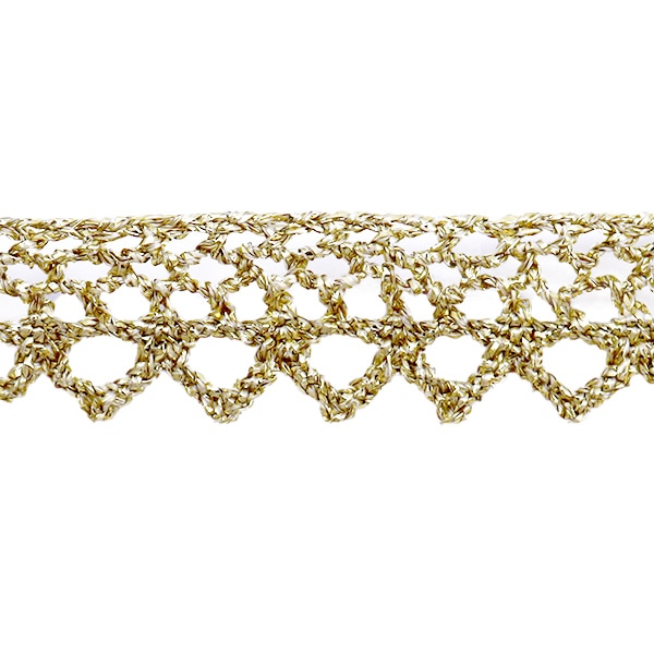 数量5から】 レース 『ラメトーション ゴールド 61-G』 服飾,綿レース