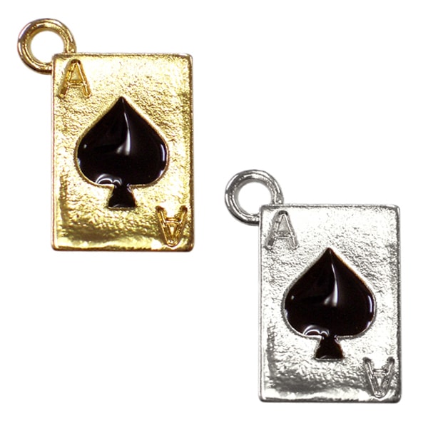 手芸金具 『エポ入りチャーム トランプ (#10093) 銀色』 すべての商品