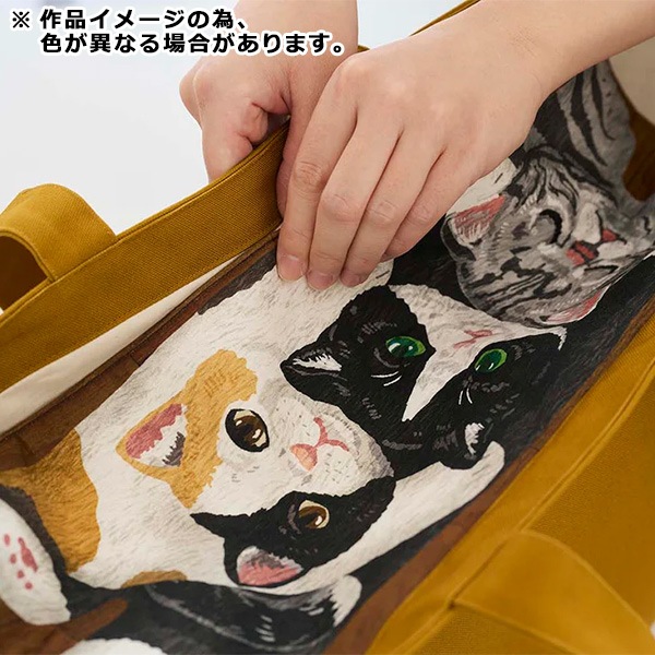 生地 『ホームデコ アニマルパネル カットクロス 床に寝転ぶ犬猫たち