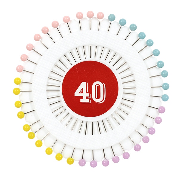 待ち針 『パールカラーピン 40本入り 07-350』 KAWAGUCHI カワグチ