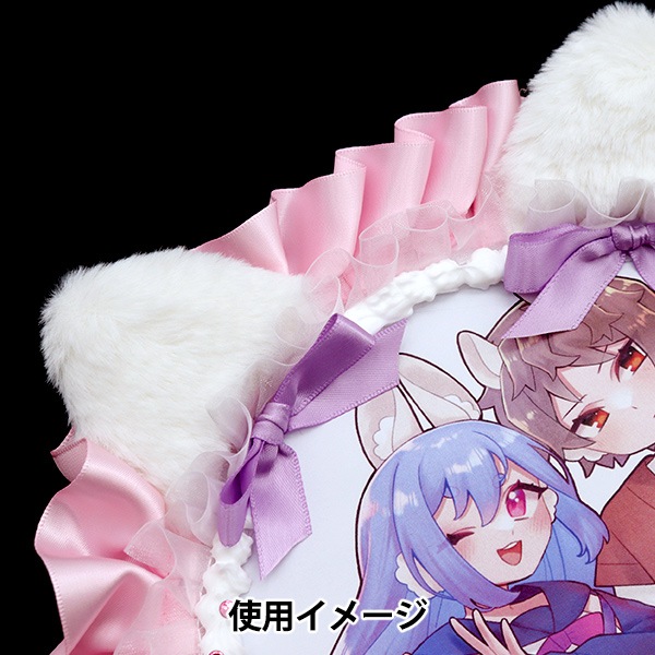 うちわ デコパーツ ハート 猫耳 リボン うちわ文字 ネームボード パーツ ハート リボン 猫耳 尻尾
