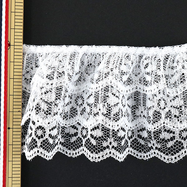 数量5から】 レースリボンテープ 『レース ホワイト 000590 K-C01