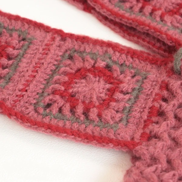 編み物キット 『DALY モチーフベストキット ローズピンク』 SAWADA