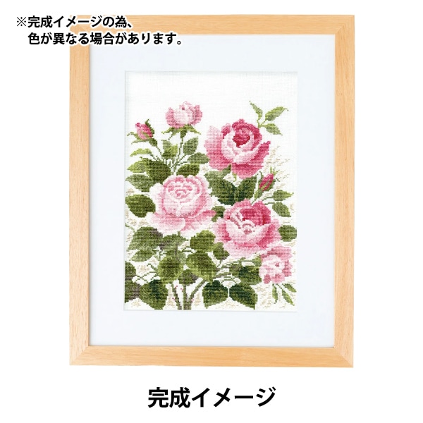 刺しゅうキット 『刺繍キット 風に舞う華たち 朝摘みのバラ 7181