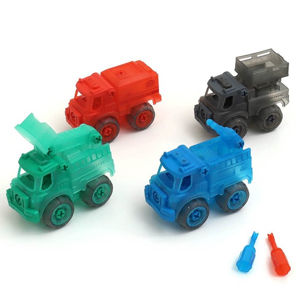玩具 『DIY TOY CARS クリア 4点セット 6941163』 生活雑貨,玩具