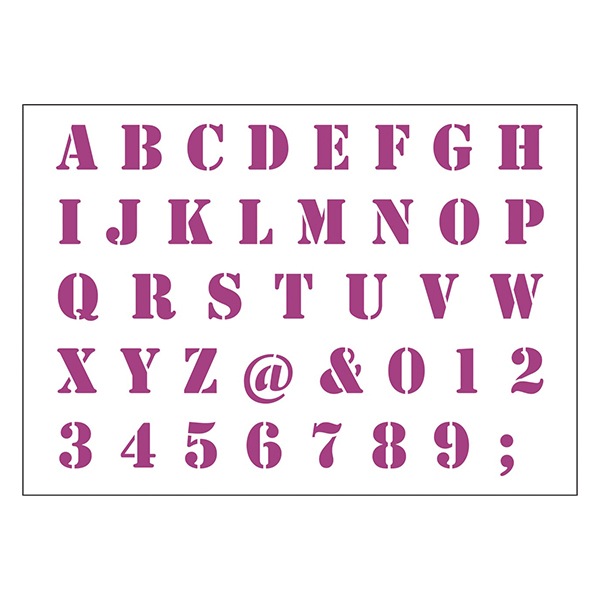 ステンシル型 『デザイナーズステンシル アルファベット 41-301S