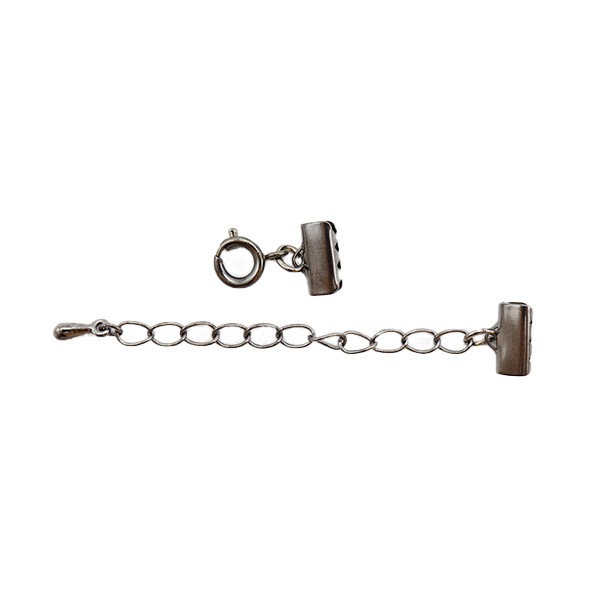 手芸金具 『引輪7mm×リボン止10mmセット ブラック』 ビーズ,ビーズ金具