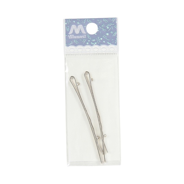 手芸金具 『ヘアピン 2個カン付き 67mm シルバー #9055』 ビーズ