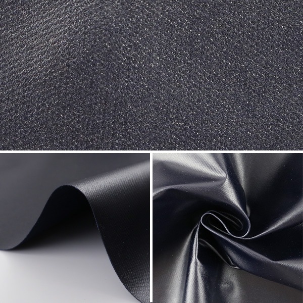 数量5から】 生地 『オックスラミネート 65 紺』 生地・布,素材