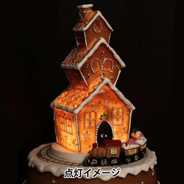 クリスマス雑貨 『クリスマスオブジェC 音楽&ライト付 CMG-24003