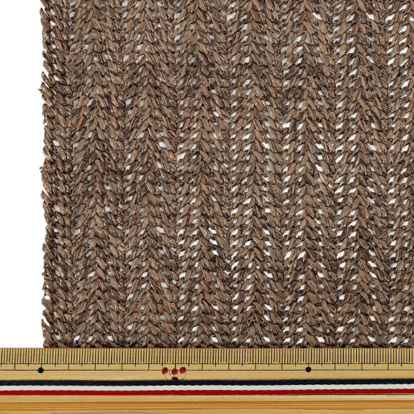 生地 『バスケットファブリック カットクロス 約130×48cm ブラウン YGC
