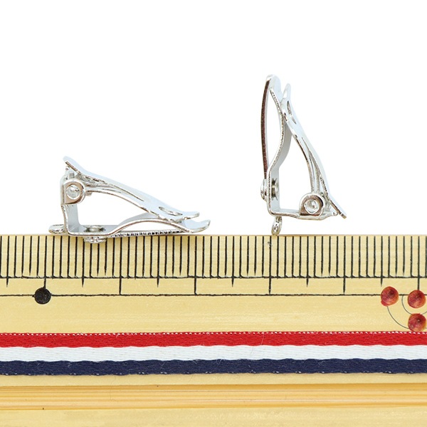 手芸金具 『ボタン用クリップイヤリング カン付 ユニパル付 シルバー