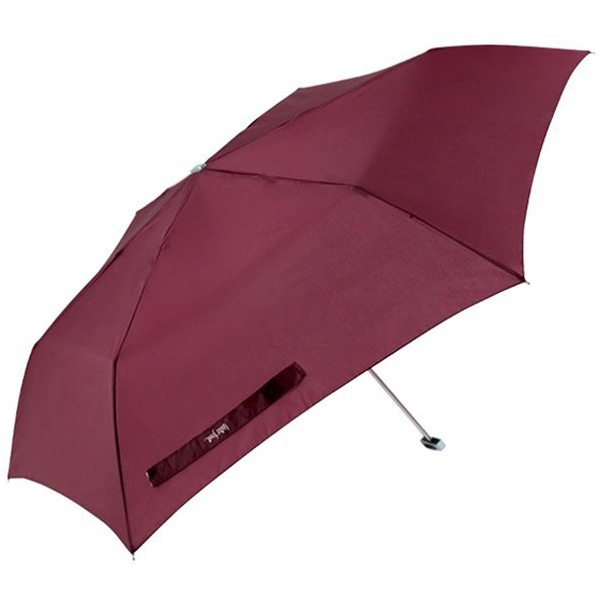 ロココアンブレラ？ 日傘 ワインレッド ボルドー 限定色 雨具 『折りたたみ傘 ポケフラット® 55cm ワインレッド U355