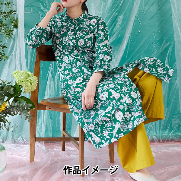 数量5から】 生地 『echino(エチノ) ローン Wonder グリーン EKX98070