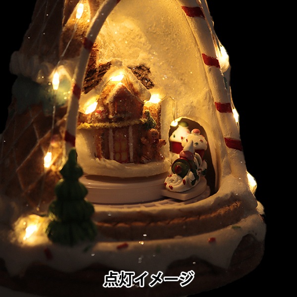 クリスマス雑貨 『クリスマスオブジェD 音楽&ライト付 CMG-24014
