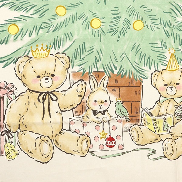 生地 『シーチング ナチュラルクリスマスパネル カットクロス 約110cm