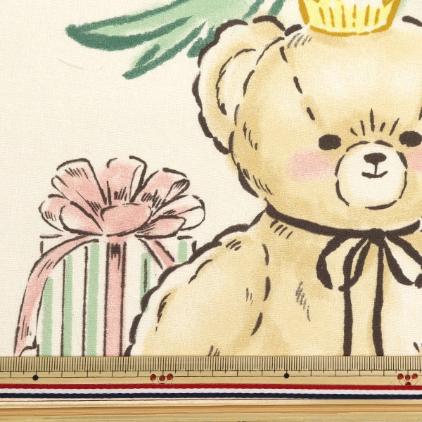 生地 『シーチング ナチュラルクリスマスパネル カットクロス 約110cm