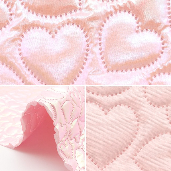 生地 『ランダムハートホログラムキルトカットクロス 約65cm×70cm