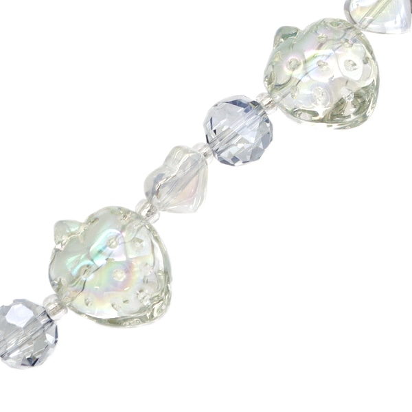 アクセサリー素材 『ガラスビーズ ストロベリーハートMIX アクセサリー素材 『ガラスビーズ ストロベリーハートMIX