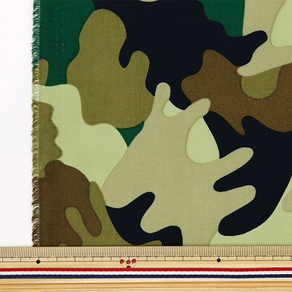 数量5から】 生地 『ナイロンオックスプリント 迷彩 グリーン SG