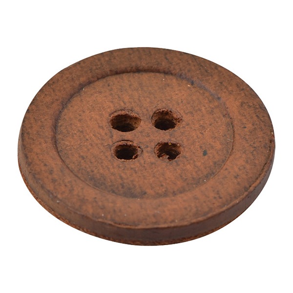 ボタン 『レザーボタン 四つ穴 #1 2.9cm NO21』 服飾,ボタン・バックル